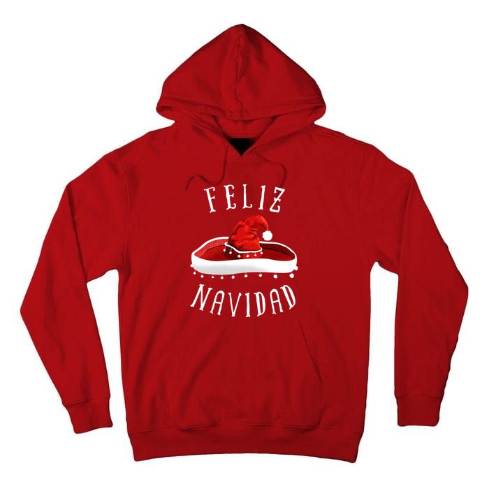 Santa Hat Sombrero Christmas Mexico Feliz Navidad Tall Hoodie