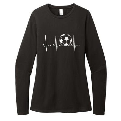 Soccer Heartbeat Soccer Ball Heartbeat Womens CVC Long Sleeve Shirt