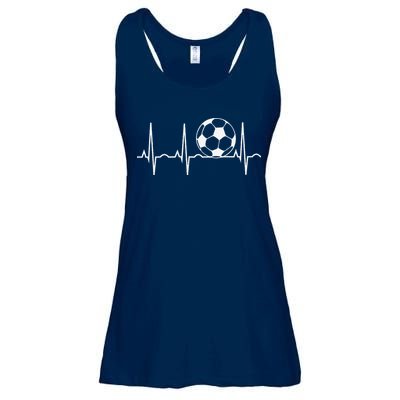 Soccer Heartbeat Soccer Ball Heartbeat Ladies Essential Flowy Tank