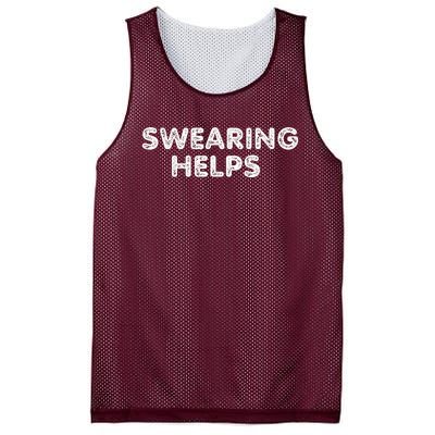 Swearing Helps Mesh Reversible Basketball Jersey Tank