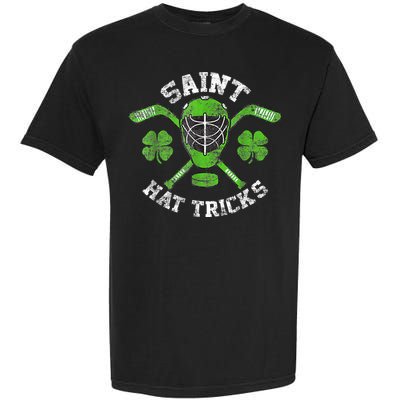 Saint Hattrick St Patrick's Day Hockey Hat Tricks Boy Garment-Dyed Heavyweight T-Shirt