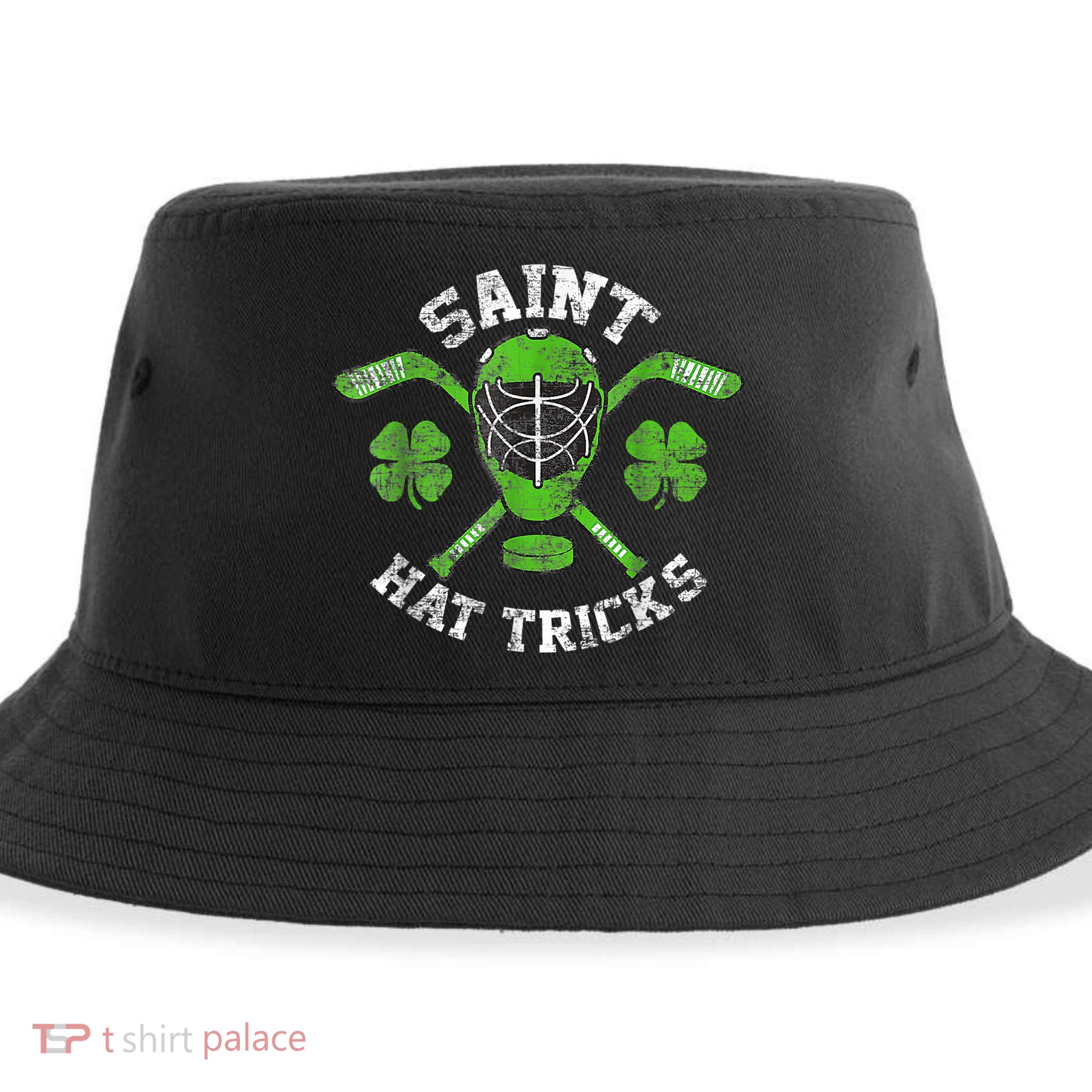 Saint Hattrick St Patrick's Day Hockey Hat Tricks Boy Sustainable Bucket Hat