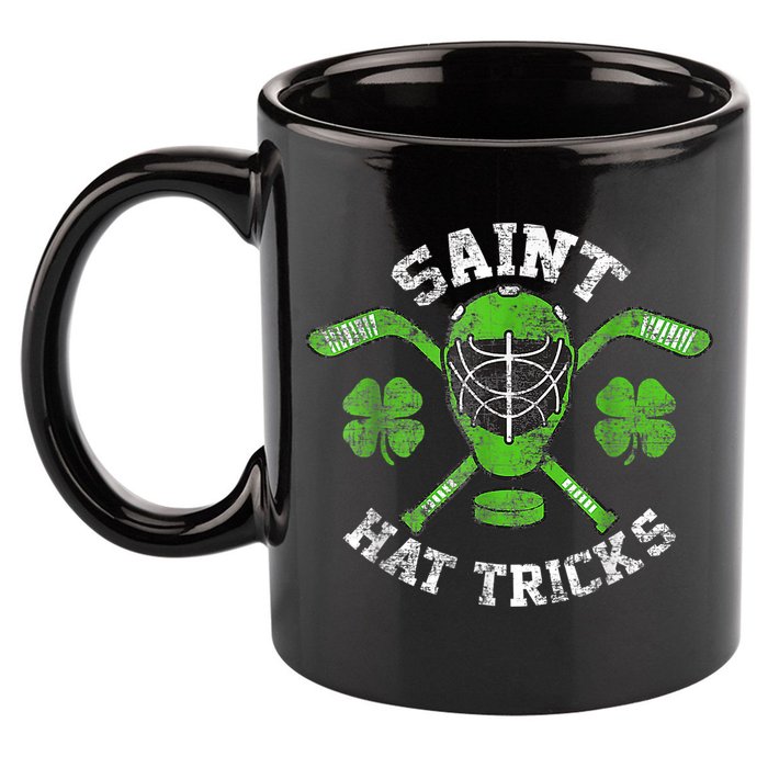 Saint Hattrick St Patrick's Day Hockey Hat Tricks Boy 11oz C Handle Ceramic Mug