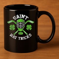Saint Hattrick St Patrick's Day Hockey Hat Tricks Boy 11oz C Handle Ceramic Mug