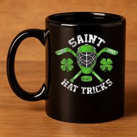 Saint Hattrick St Patrick's Day Hockey Hat Tricks Boy 11oz C Handle Ceramic Mug