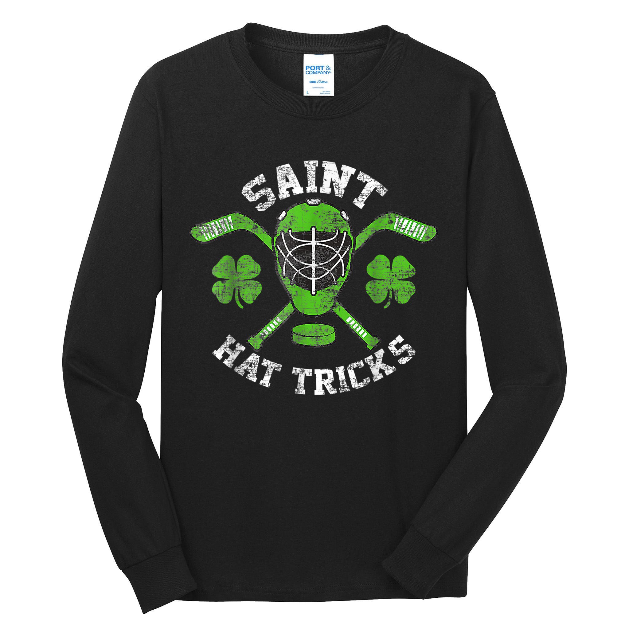Saint Hattrick St Patrick's Day Hockey Hat Tricks Boy Tall Long Sleeve T-Shirt