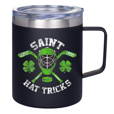 Saint Hattrick St Patrick's Day Hockey Hat Tricks Boy 12oz Stainless Steel Coffee Mug