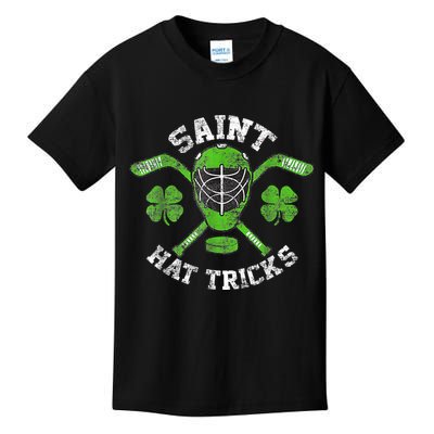 Saint Hattrick St Patrick's Day Hockey Hat Tricks Boy Kids T-Shirt