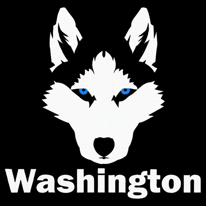 Siberian Huskies State Of Washington Husky Face Doggie Tank