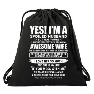 Spoiled Husband Drawstring Bag