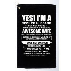 Spoiled Husband Platinum Collection Golf Towel