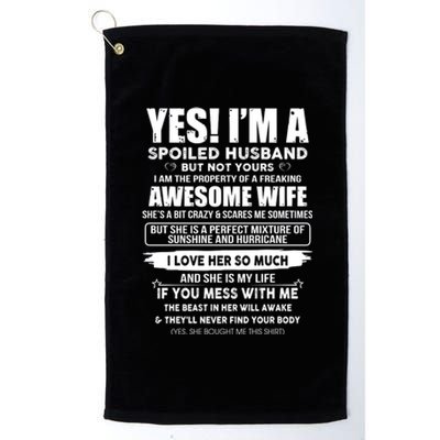 Spoiled Husband Platinum Collection Golf Towel