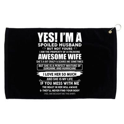 Spoiled Husband Grommeted Golf Towel