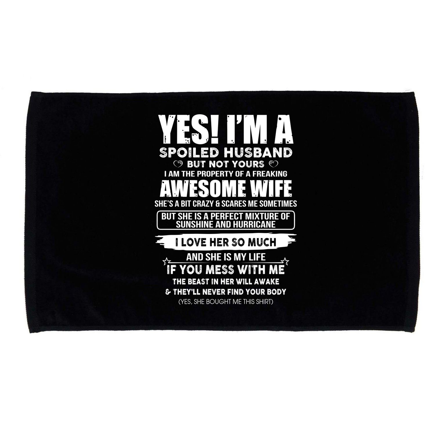 Spoiled Husband Microfiber Hand Towel