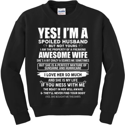 Spoiled Husband Kids Sweatshirt