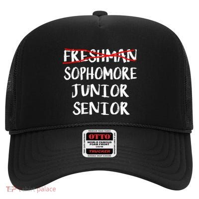Sophomore High School Freshman College Freshman Graduation High Crown Mesh Back Trucker Hat