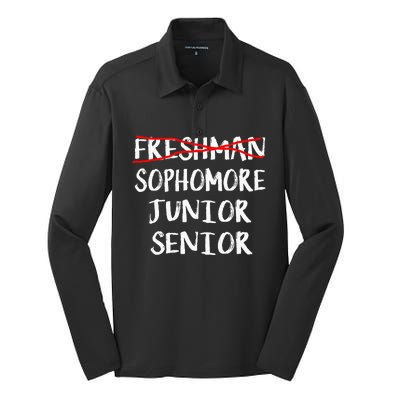 Sophomore High School Freshman College Freshman Graduation Silk Touch Performance Long Sleeve Polo