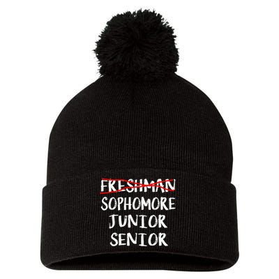 Sophomore High School Freshman College Freshman Graduation Pom Pom 12in Knit Beanie