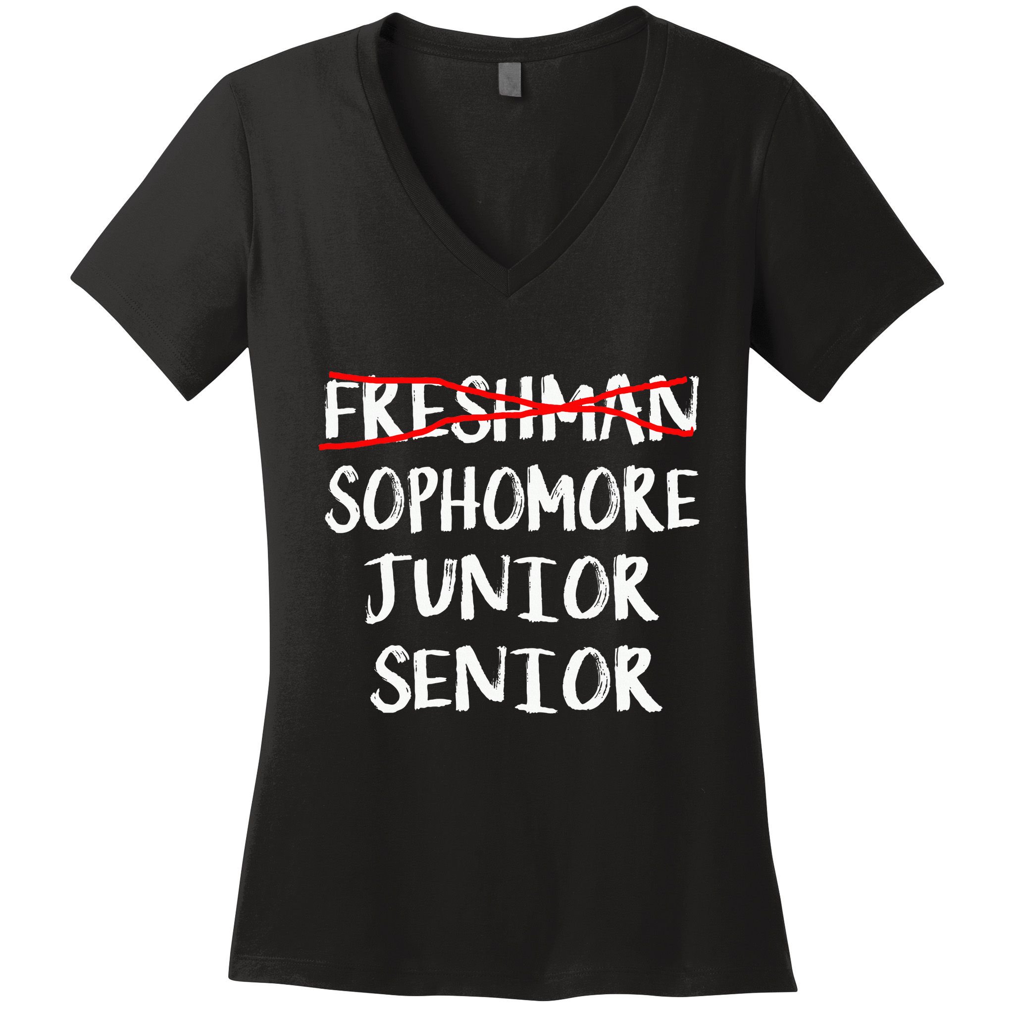 Sophomore High School Freshman College Freshman Graduation Women's V-Neck T-Shirt