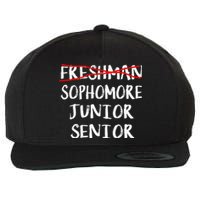 Sophomore High School Freshman College Freshman Graduation Wool Snapback Cap