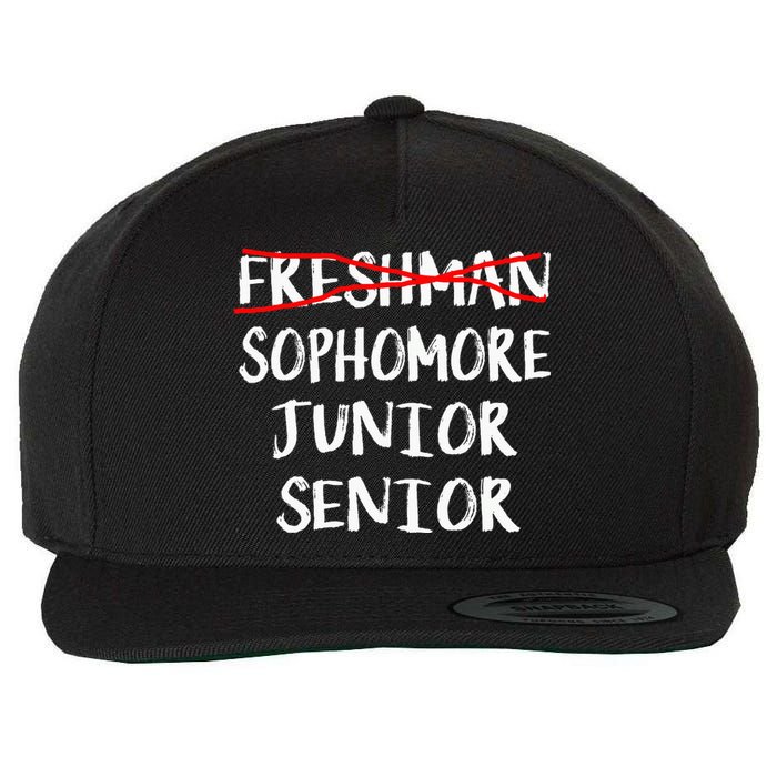 Sophomore High School Freshman College Freshman Graduation Wool Snapback Cap