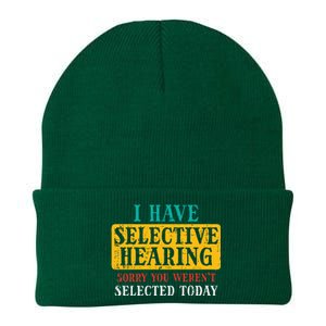 Selective Hearing Sorry Funny Saying Humorous Women Knit Cap Winter Beanie