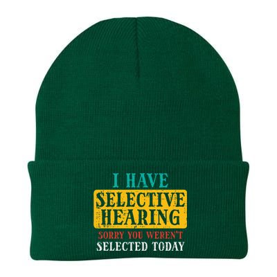 Selective Hearing Sorry Funny Saying Humorous Women Knit Cap Winter Beanie