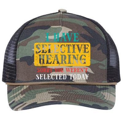 Selective Hearing Sorry Funny Saying Humorous Women Retro Rope Trucker Hat Cap