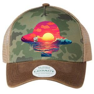 Straw Hat Sunset Pirate Ship Custom Design Anime Legacy Tie Dye Trucker Hat