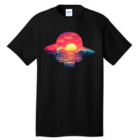 Straw Hat Sunset Pirate Ship Custom Design Anime Tall T-Shirt