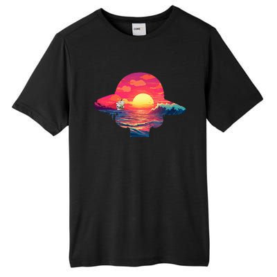 Straw Hat Sunset Pirate Ship Custom Design Anime Tall Fusion ChromaSoft Performance T-Shirt