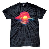 Straw Hat Sunset Pirate Ship Custom Design Anime Tie-Dye T-Shirt