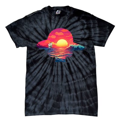 Straw Hat Sunset Pirate Ship Custom Design Anime Tie-Dye T-Shirt