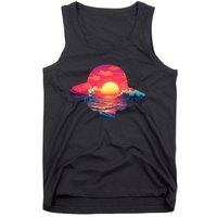 Straw Hat Sunset Pirate Ship Custom Design Anime Tank Top