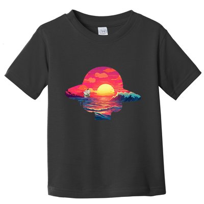 Straw Hat Sunset Pirate Ship Custom Design Anime Toddler T-Shirt