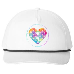 Semicolon Heart Suicide Prevention Mental Health Awareness Snapback Five-Panel Rope Hat