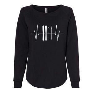 Ski Heartbeat Skier Skiing Gift For Skier Womens California Wash Sweatshirt