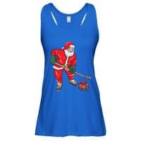 Santa Hockey Santa Playing Hockey Santa Hockey Player Gift Ladies Essential Flowy Tank