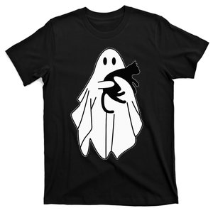 Spooky Halloween Spirit with a Playful Black Cat T-Shirt