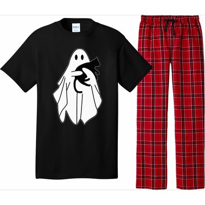 Spooky Halloween Spirit with a Playful Black Cat Pajama Set