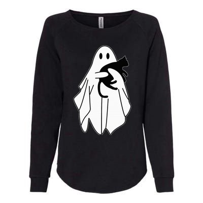 Spooky Halloween Spirit with a Playful Black Cat Womens California Wash Sweatshirt