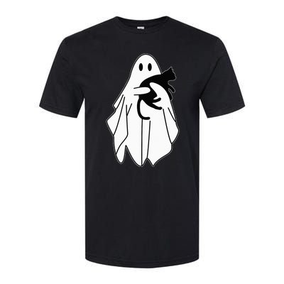 Spooky Halloween Spirit with a Playful Black Cat Softstyle® CVC T-Shirt