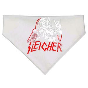 Sleigher Hail Santa Heavy Metal Christmas Rock Xmas Art  USA-Made Doggie Bandana