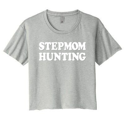 Stepmom Hunting Shirt Stepmom Hunting Funny Saying Women's Crop Top Tee