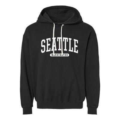 Seattle Hoodie Swea College University Style USA Garment-Dyed Fleece Hoodie