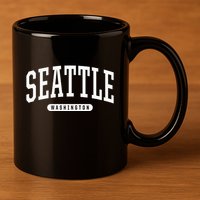 Seattle Hoodie Swea College University Style USA 11oz C Handle Ceramic Mug