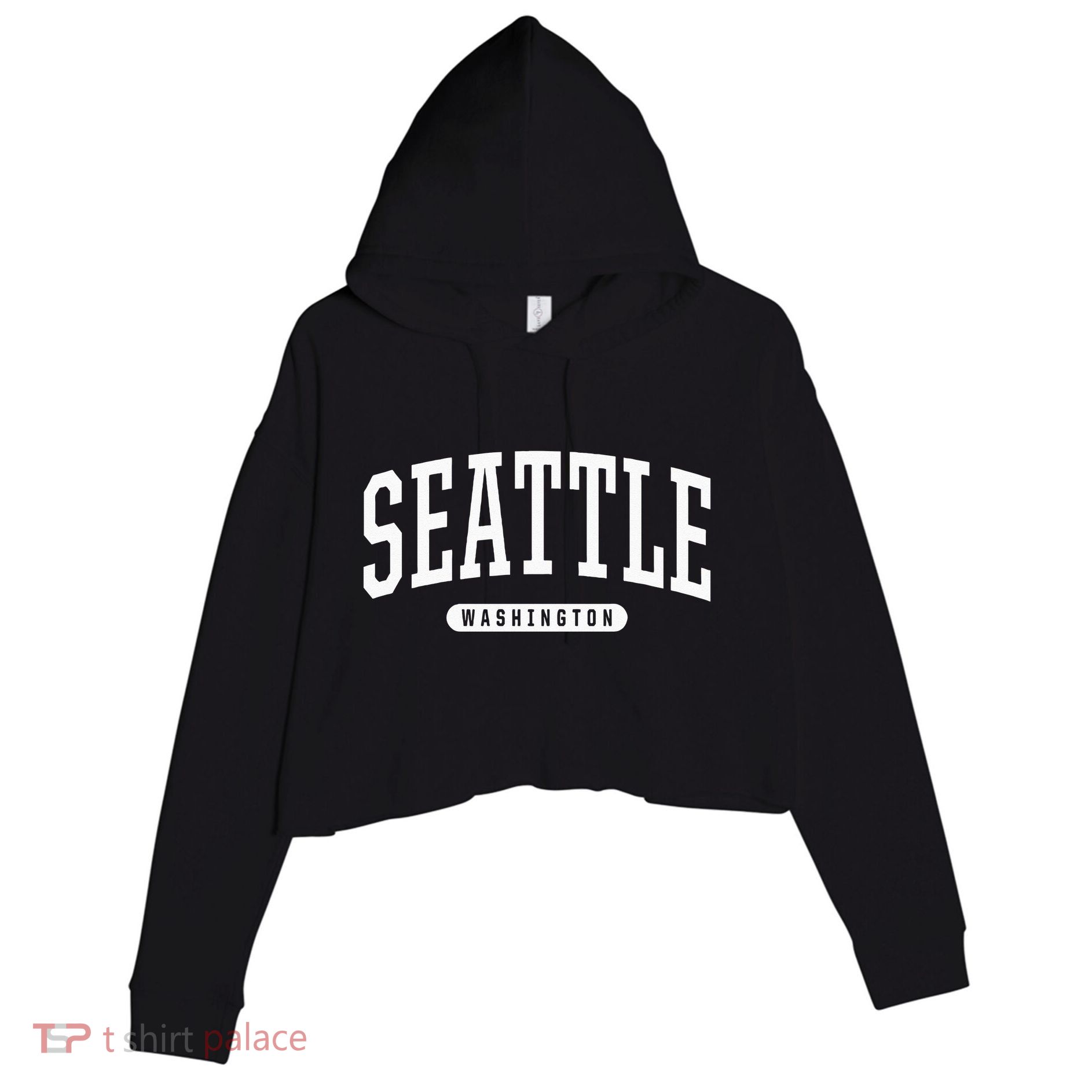 Seattle Hoodie Swea College University Style USA Crop Fleece Hoodie
