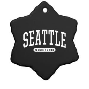 Seattle Hoodie Swea College University Style USA Ceramic Star Ornament