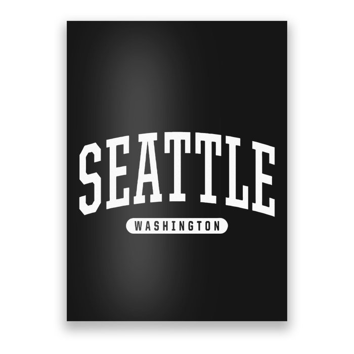 Seattle Hoodie Swea College University Style USA Poster
