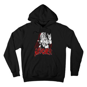 Sleigher Hail Santa Heavy Metal Christmas Hoodie